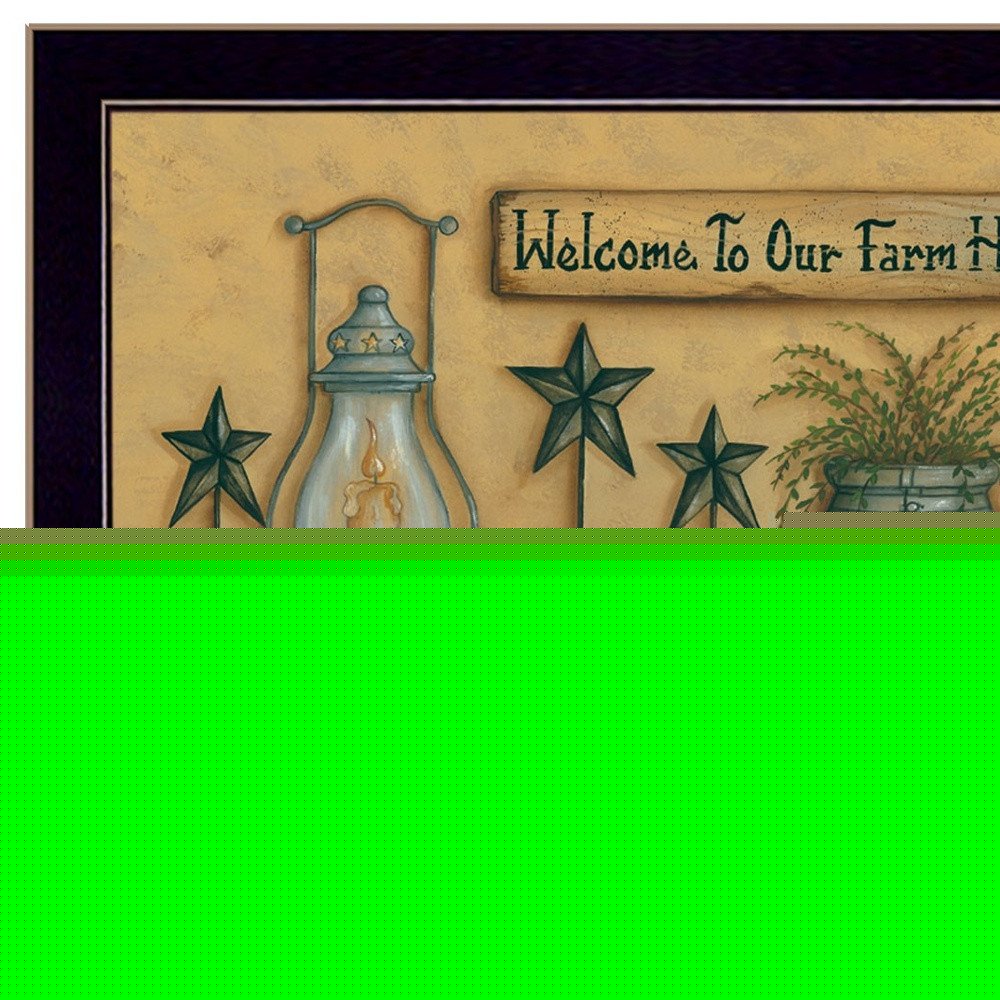Welcome to Our Farm House Black Framed Print Wall Art