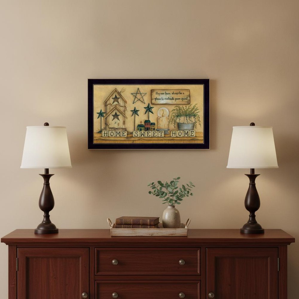Home Sweet Home 6 Black Framed Print Wall Art
