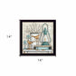 Lantern on Books 1 Black Framed Print Wall Art