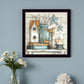 Birdhouse on Books 1 Black Framed Print Wall Art