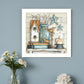 Birdhouse on Books 2 White Framed Print Wall Art