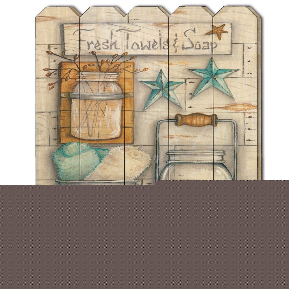 Fresh Towels and Soap Unframed Print Bathroom Wall Art