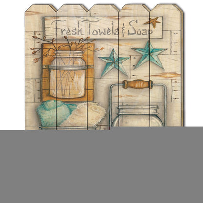Fresh Towels and Soap Unframed Print Bathroom Wall Art