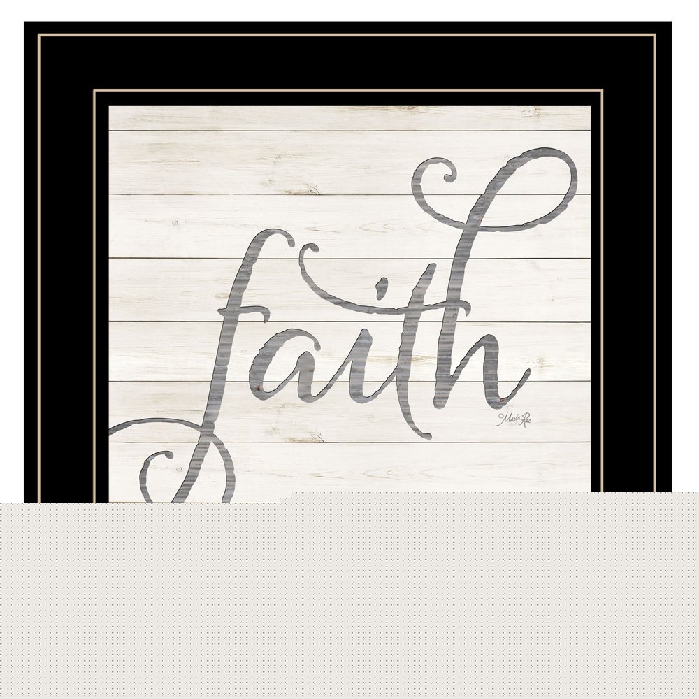 Simple Words Faith 2 Black Framed Print Wall Art
