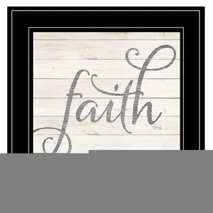 Simple Words Faith 2 Black Framed Print Wall Art