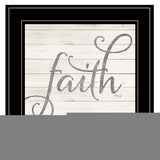 Simple Words Faith 2 Black Framed Print Wall Art