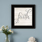 Simple Words Faith 2 Black Framed Print Wall Art