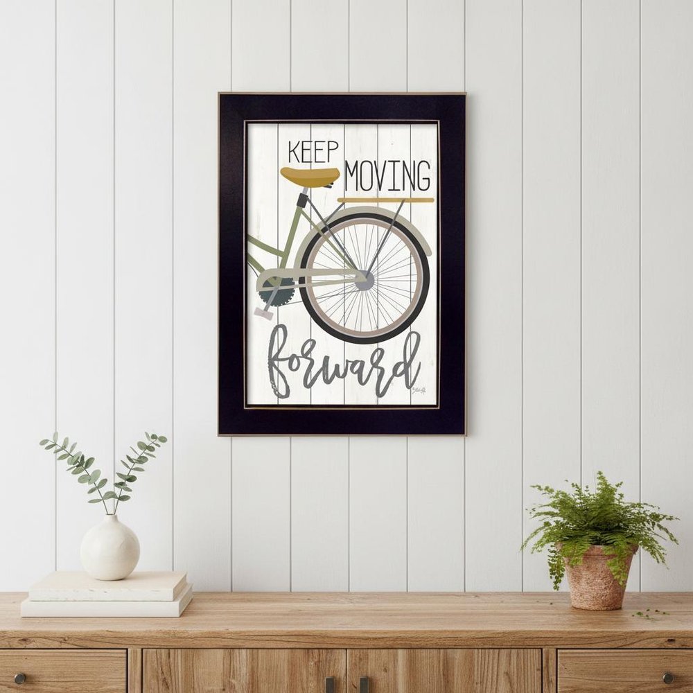 Moving Forward Black Framed Print Wall Art