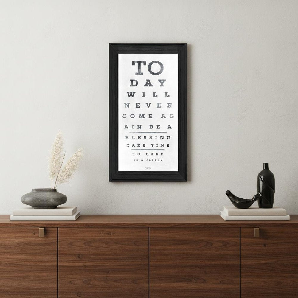 Eye Chart I 1 Black Framed Print Wall Art
