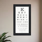 Eye Chart II 1 Black Framed Print Wall Art