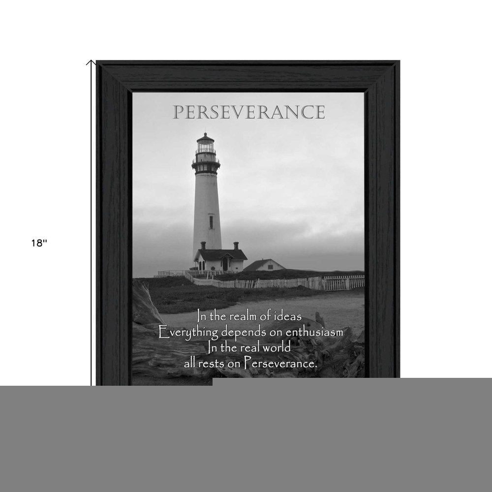 Perseverance 4 Black Framed Print Wall Art