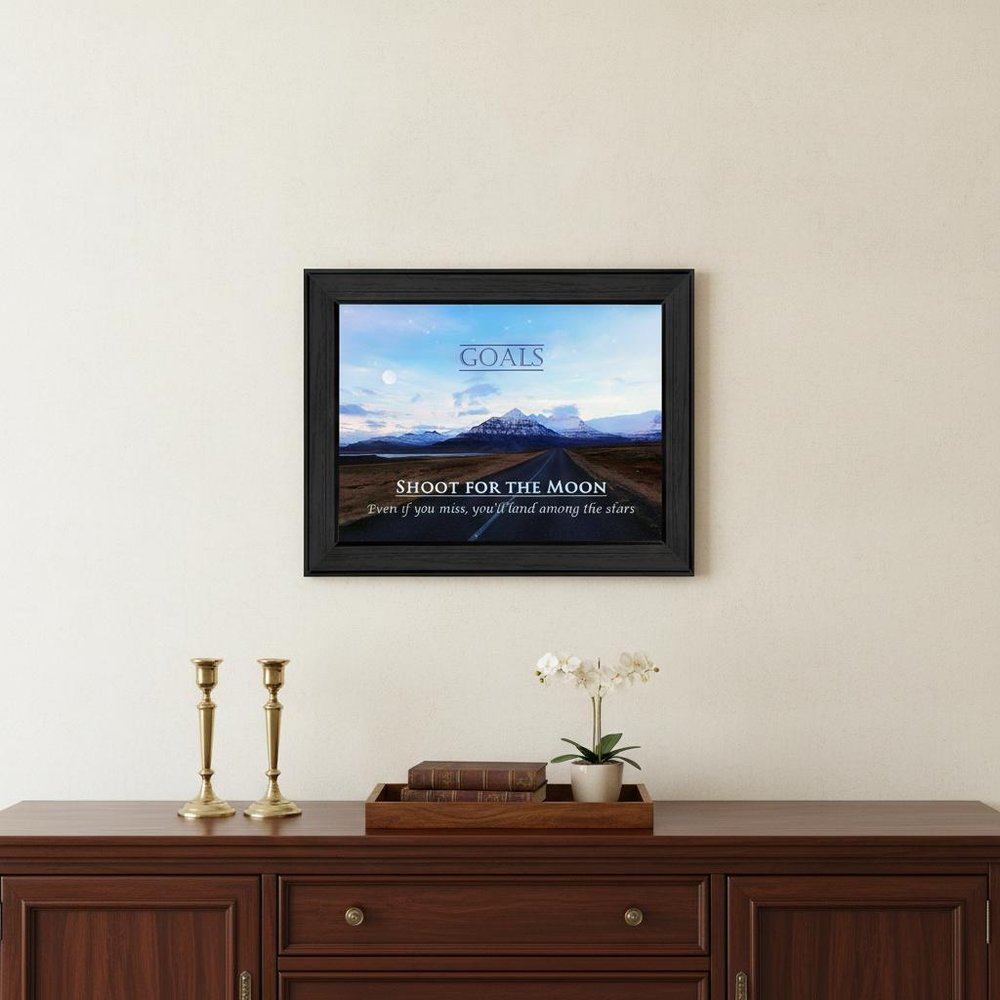 Goals 3 Black Framed Print Wall Art