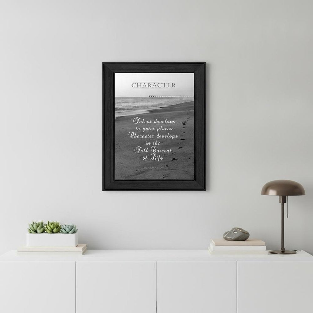 Character 5 Black Framed Print Wall Art