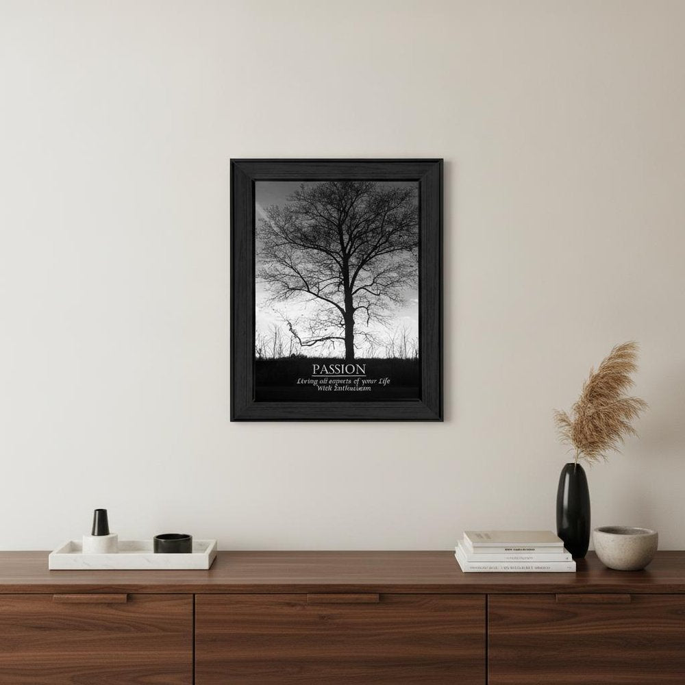 Passion 5 Black Framed Print Wall Art