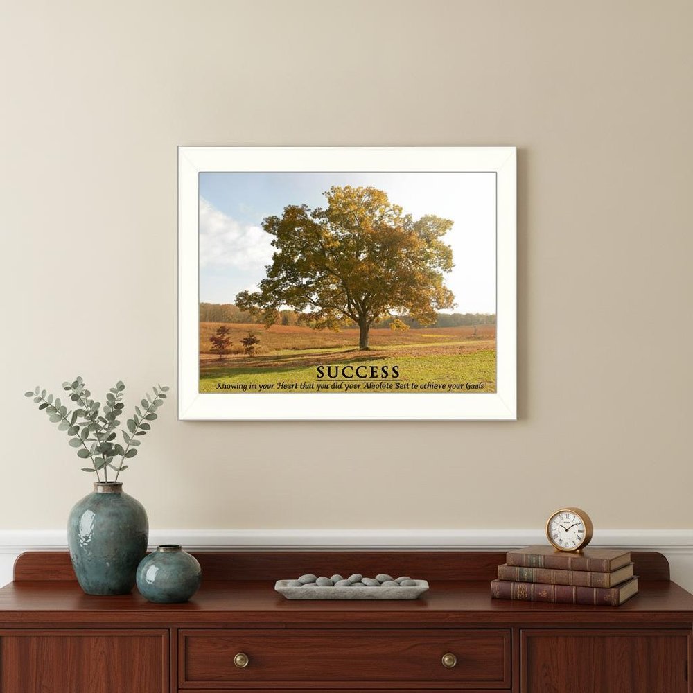 Success 4 White Framed Print Wall Art