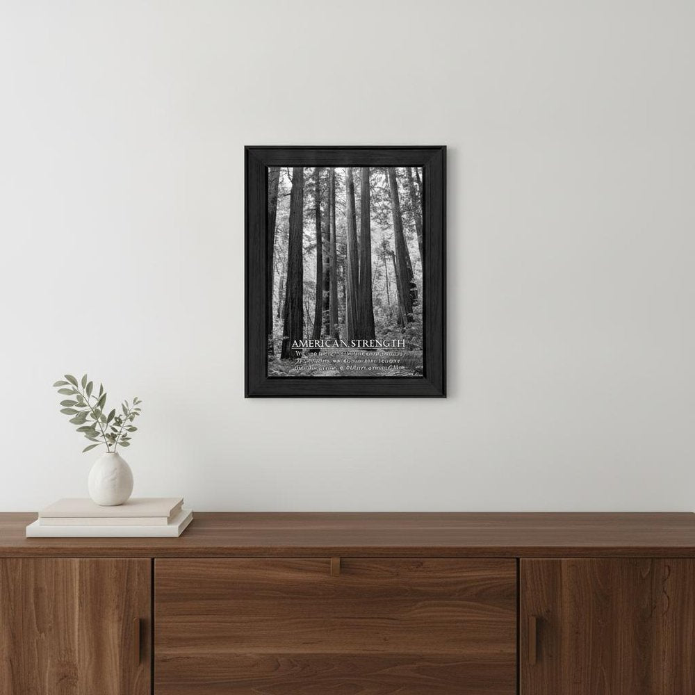 American Strength 5 Black Framed Print Wall Art