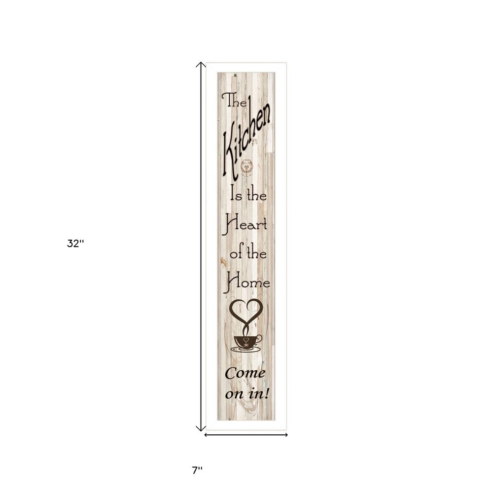 Kitchen Is The Heart of The Home 10 White Framed Print Kitchen Wall Art