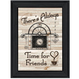 Time for Friends 2 Black Framed Print Kitchen Wall Art