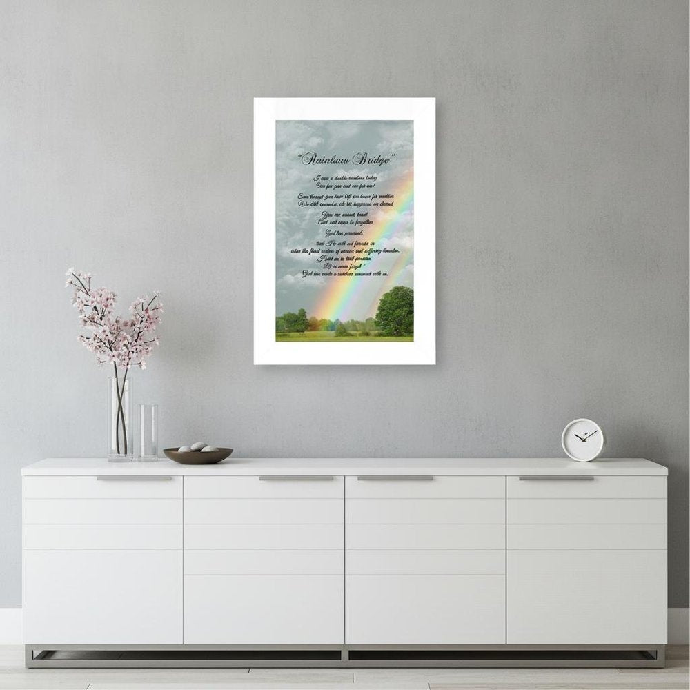 Rainbow Bridge 2 White Framed Print Wall Art