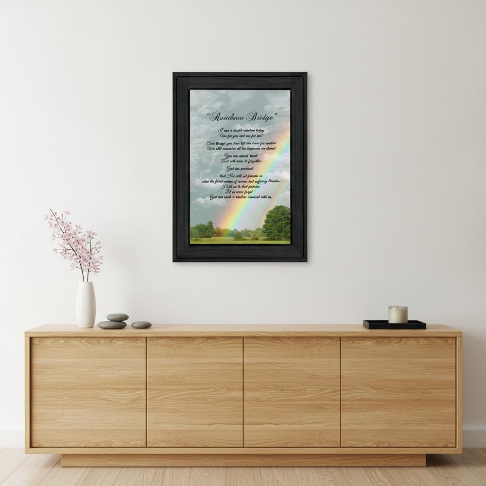 Rainbow Bridge 3 Black Framed Print Wall Art