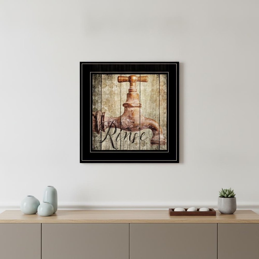 Rinse 2 Black Framed Print Wall Art