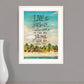 Live in the Sunshine 2 White Framed Print Wall Art