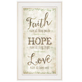 Faith 1 White Framed Print Wall Art