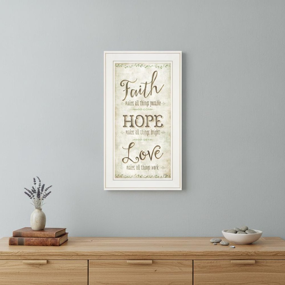 Faith 1 White Framed Print Wall Art