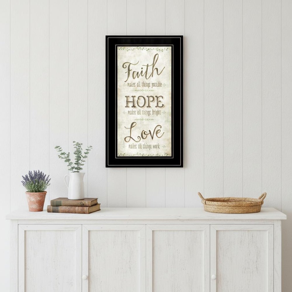 Faith 2 Black Framed Print Wall Art