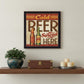 Cold Beer Served Here Black Framed Print Wall Art