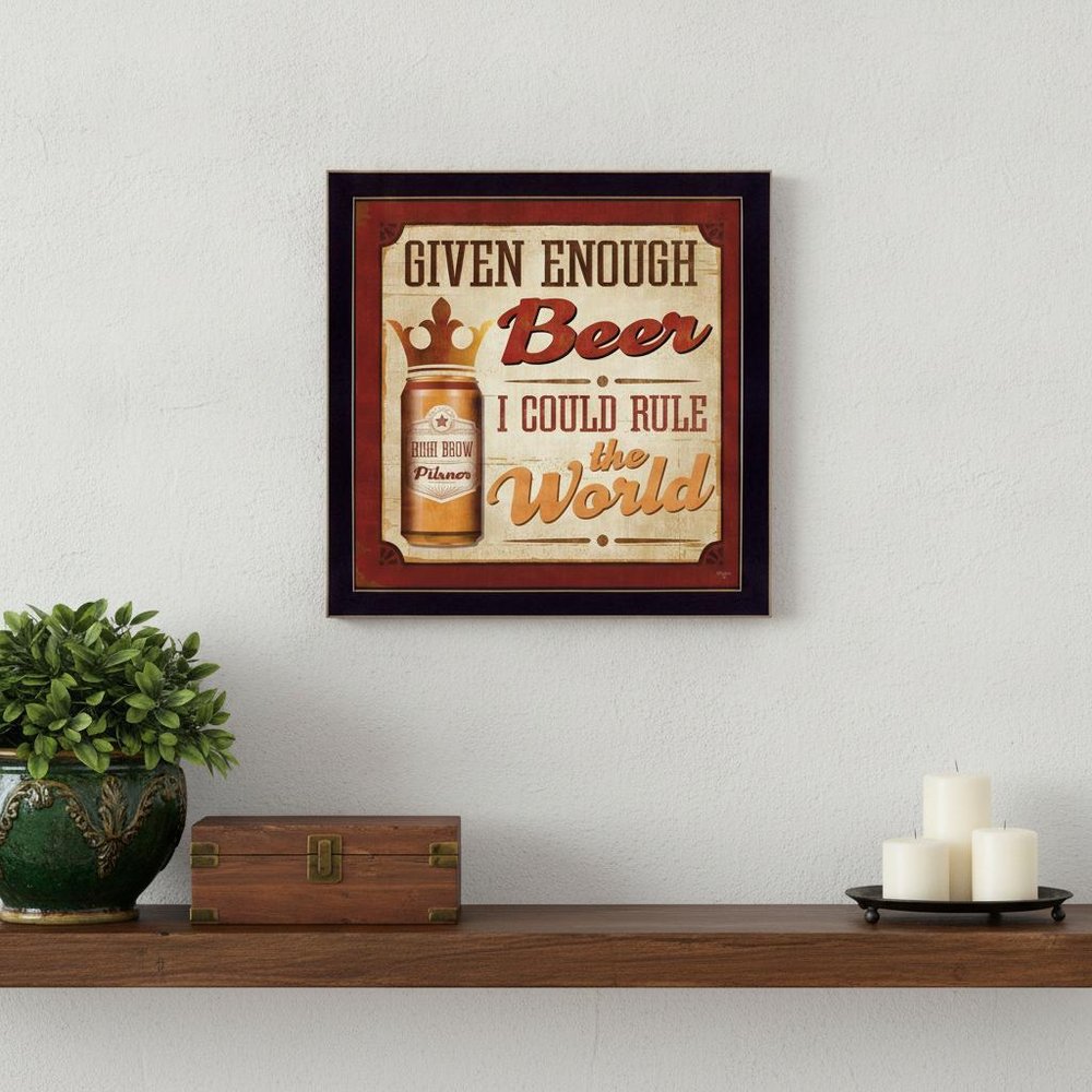 I Could Rule the World Black Framed Print Wall Art