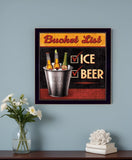 Bucket List Black Framed Print Wall Art