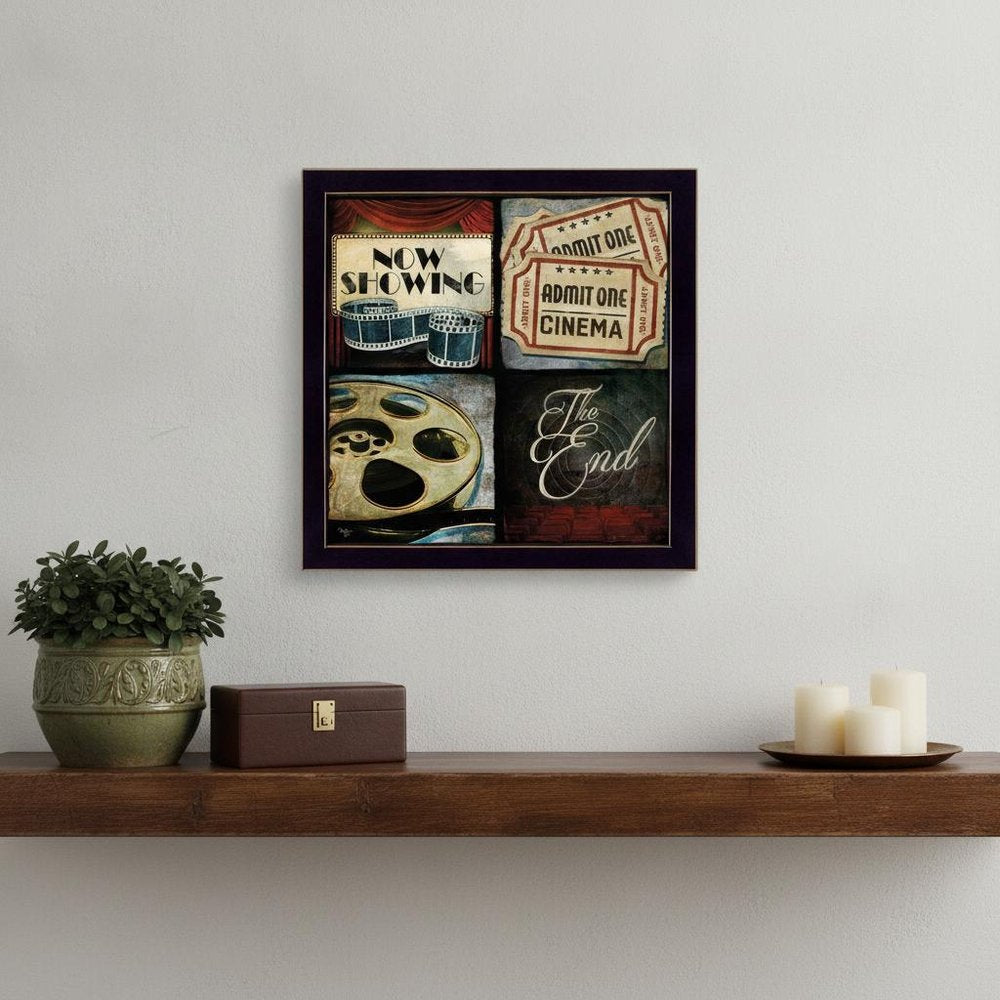 At The Movies 1 Black Framed Print Wall Art