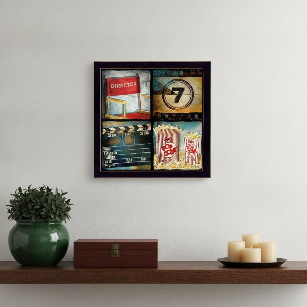 At The Movies 2 Black Framed Print Wall Art
