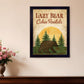 Lazy Bear 2 Black Framed Print Wall Art