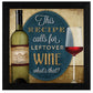 Leftover Wine Black Framed Print Wall Art