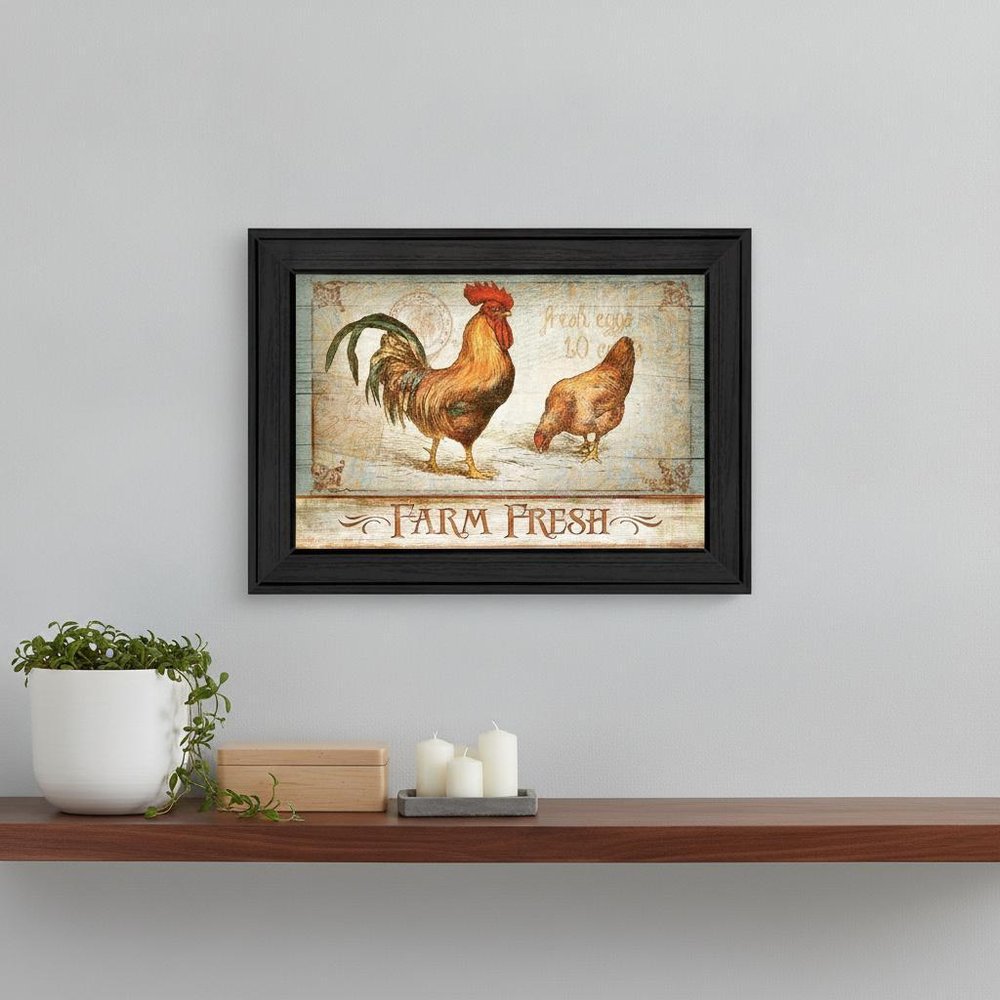 Farm Fresh Black Framed Print Wall Art