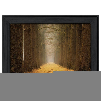 Yellow Path Black Framed Print Wall Art