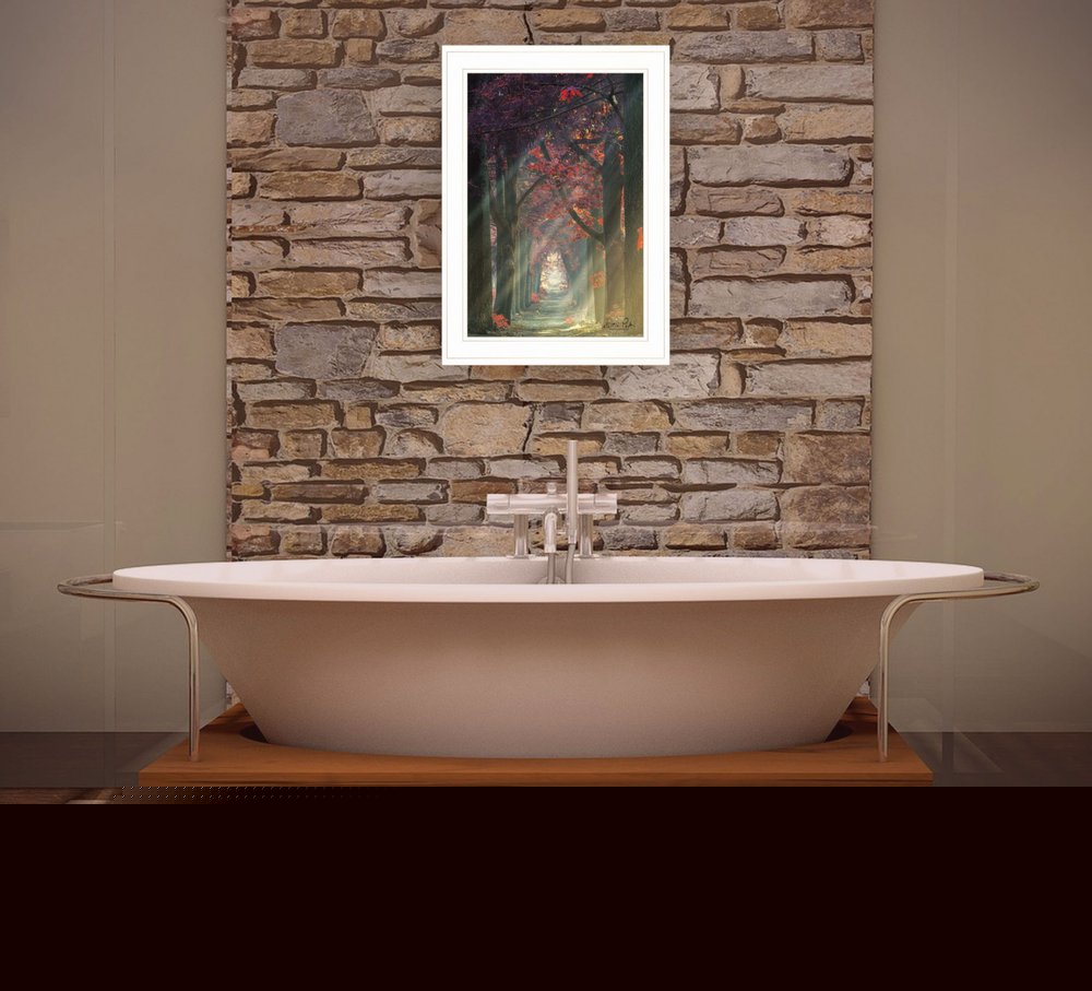 Path of Happiness 1 White Framed Print Wall Art