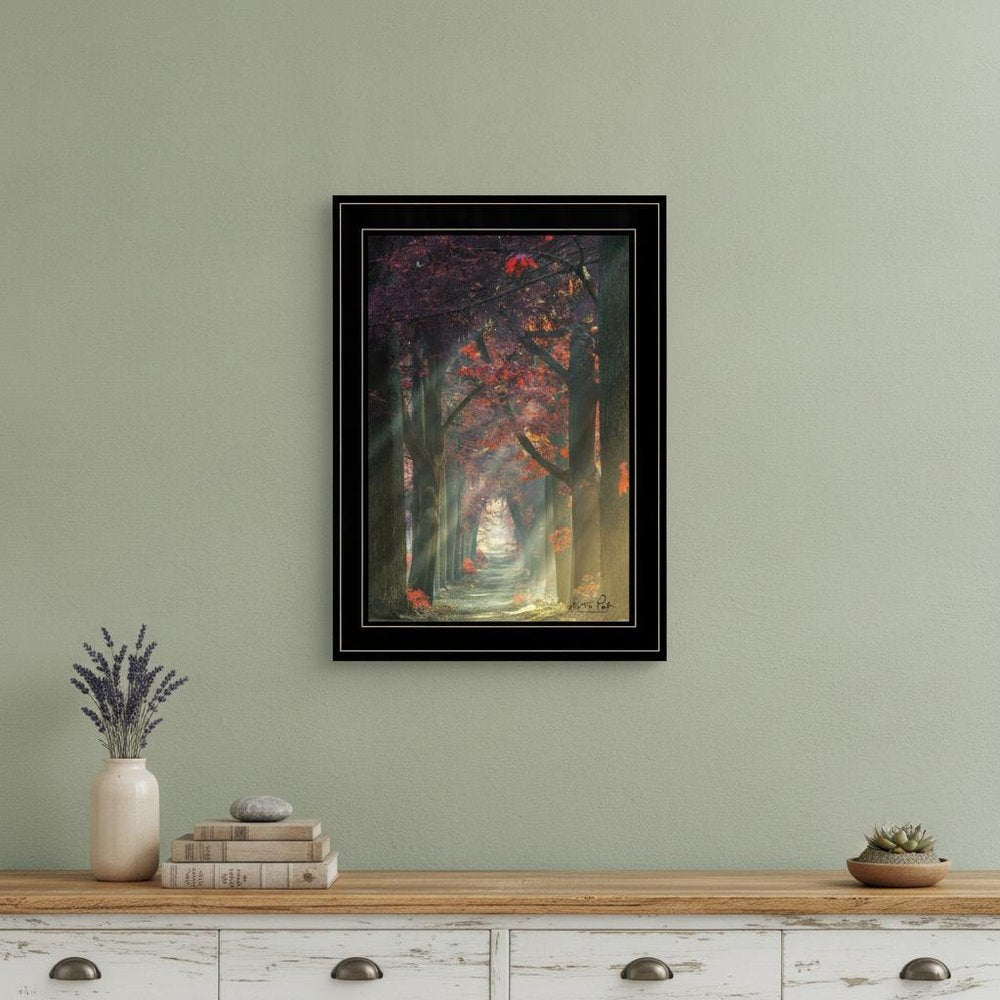 Path of Happiness 2 Black Framed Print Wall Art