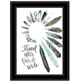 Travel Often Far and Wide 2 Black Framed Print Wall Art