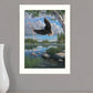 On Eagles Wings 2 White Framed Print Wall Art