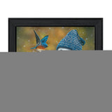 Snow Brother Snowman Black Framed Print Wall Art