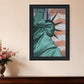 Lady Liberty Black Framed Print Wall Art