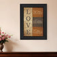 Love 3 Black Framed Print Wall Art