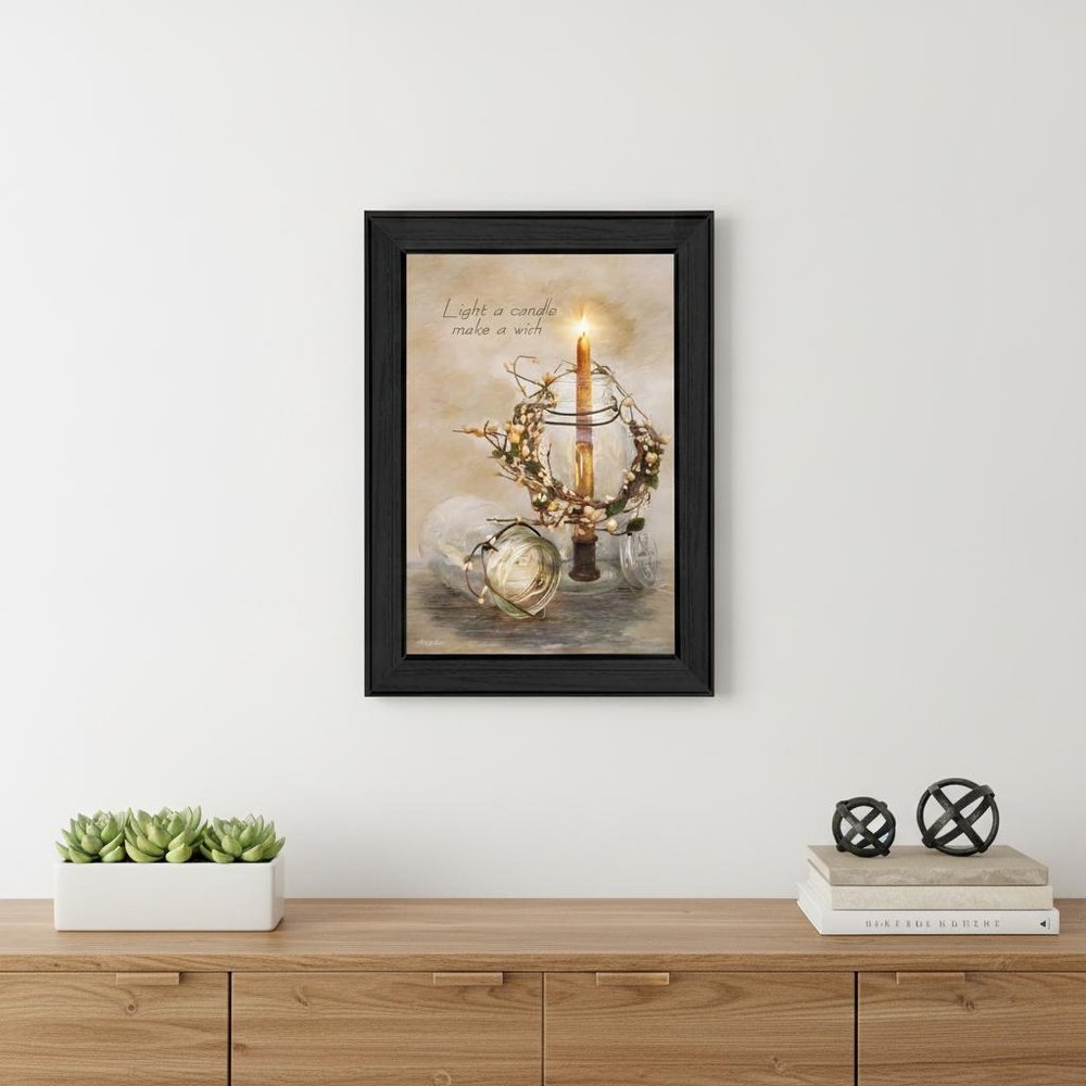 Make A Wish Black Framed Print Wall Art