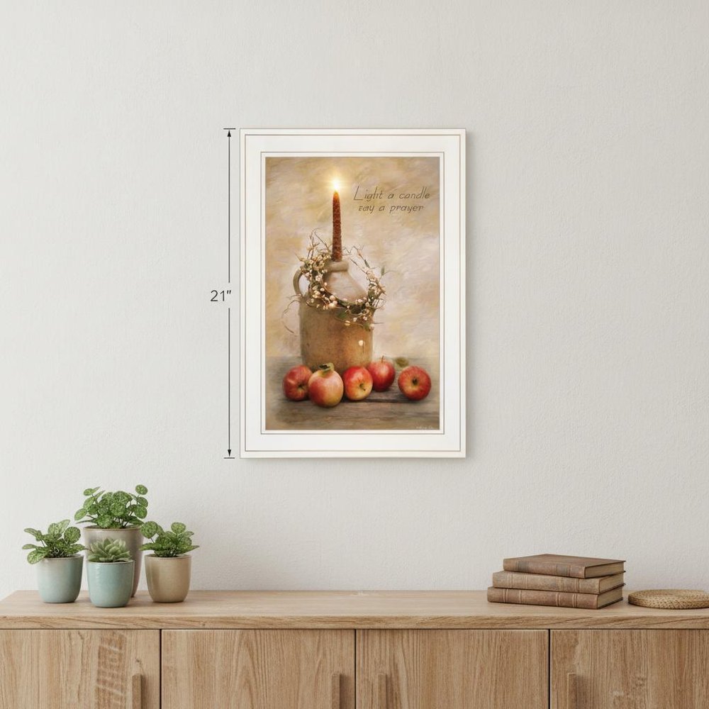 Say A Prayer 1 White Framed Print Wall Art