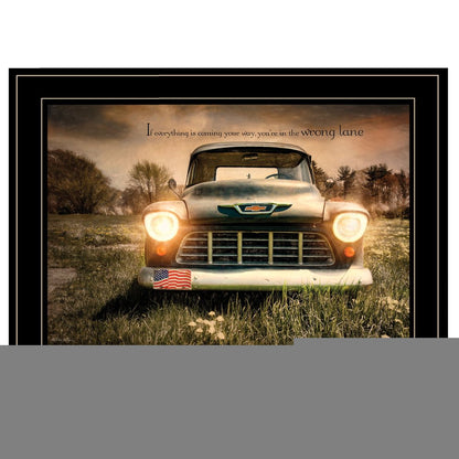 Wrong Lane 2 Black Framed Print Wall Art