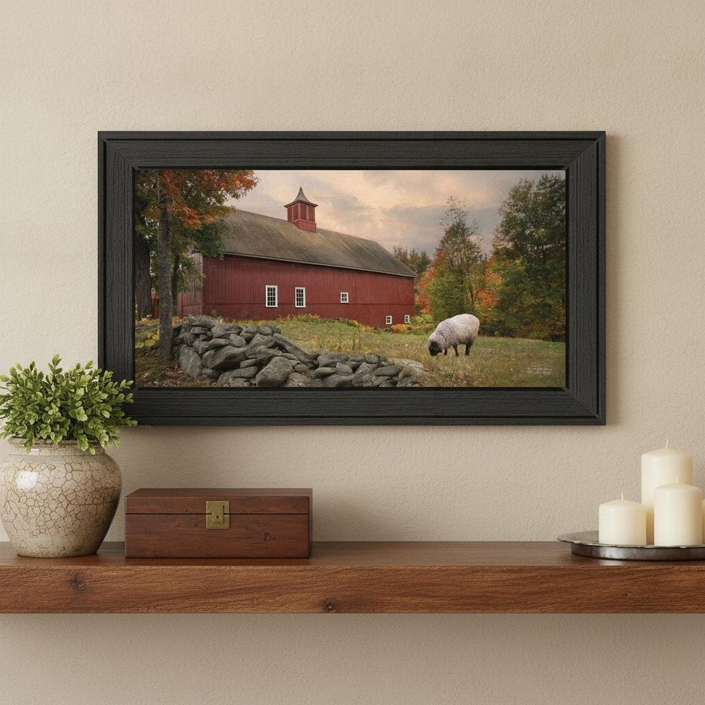 The Lone Gazer Black Framed Print Wall Art