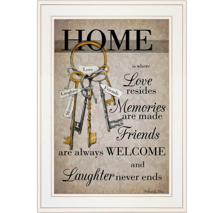 House Keys 1 White Framed Print Wall Art